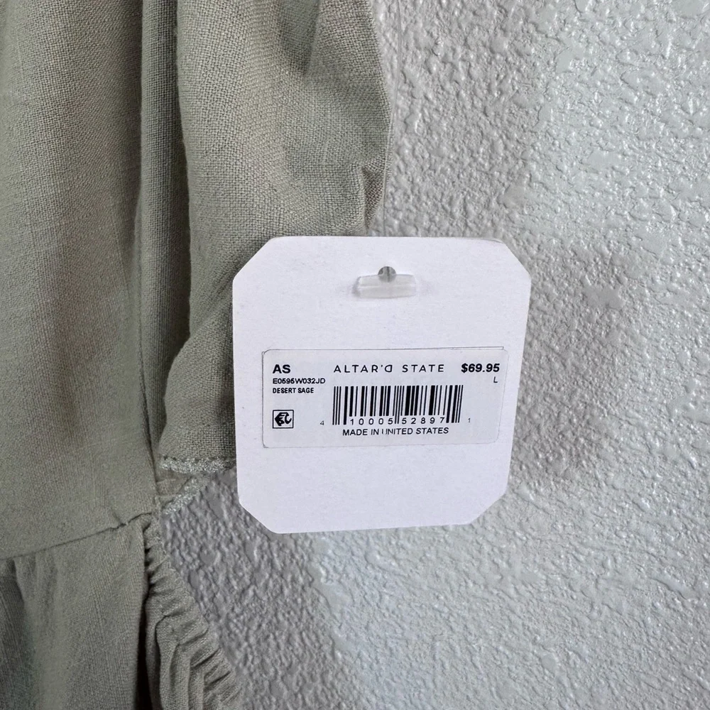 Altar'd State Sage Green Midi Cutout Dress - Picture 9 of 10